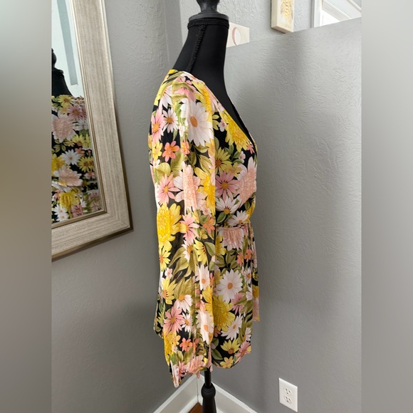 NWOT Yumi Kim Naomi Sunny Valley Black Bohemian Romper Small . - Picture 6 of 9